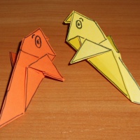 Мастер-класс по конструированию из бумаги в технике оригами «Попугай»