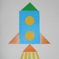 Мастер-класс по аппликации «Ракета» из геометрических фигур для детей 4–5 лет