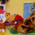 Конкурс детско-родительских работ по изготовлению новогоднего символа года-петушка.