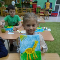 Мастер-класс поэтапного рисования для детей старшего дошкольного возраста «Жираф»