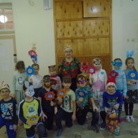 Фотоотчет о колядовании детей подготовительной к школе группы в детском саду