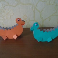 Мастер-класс по конструированию из картона игрушки-качалки «Динозаврик» для детей старшего дошкольного возраста