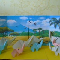 Мастер-класс по конструированию из бумаги (оригами) «Слоны в Африке» для детей старшего дошкольного возраста