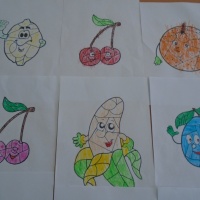 Конспект НОД по рисованию по цветным точкам «Фрукты» с детьми средней группы