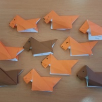 Мастер-класс по конструированию из бумаги способом оригами «Щенок» с детьми старшей группы