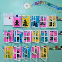 Конспект ООД по аппликации в старшей группе детского сада «Новогодняя поздравительная открытка»
