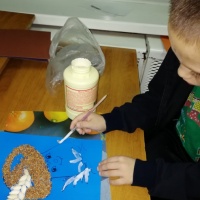 Детский мастер-класс изготовления поделки из природного материала «Боровичок» с использованием крупы и тыквенных семечек