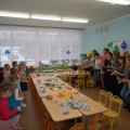 Фотоотчёт о встрече детей подготовительной группы со школьницами из Совета единомышленников.