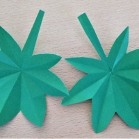 Детский мастер-класс «Лист каштана из бумаги в технике оригами»