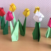 Мастер-класс по оригами «Тюльпан» в рамках кружковой деятельности в подготовительной группе