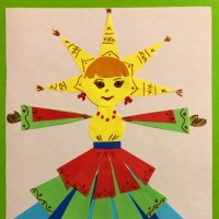 Мастер-класс по аппликации из цветной бумаги с элементами рисования «Кукла Масленица» для старших дошкольников