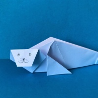 Мастер-класс по оригами из бумаги «Белёк» для старших дошкольников