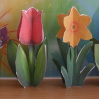 Детский мастер-класс «Весенние цветы» из бумаги