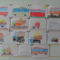 Фотоотчет о творческих работах детей 5–7 лет «Транспорт и ПДД»