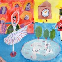 Фотоотчет о творческих работах детей, участвовавших в конкурсе рисунков «Мир чтения и фантазии» по книгам-юбилярам