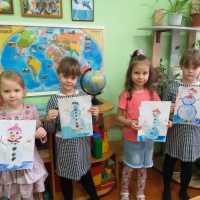 Конспект занятия по изобразительной деятельности для детей подготовительной группы «Веселый снеговик»
