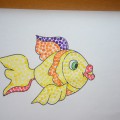 Конспект НОД «Золотая рыбка». Рисование ватными палочками. Старшая группа