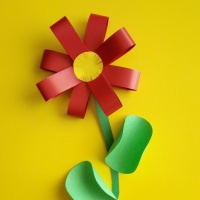 Мастер-класс «Аленький цветочек». Объёмная аппликация из бумажных полос цветной бумаги