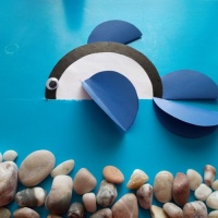 Мастер-класс «Объёмная аппликация из кругов цветной бумаги «Чудо-юдо Рыба-кит»