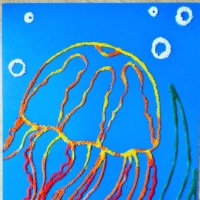 Мастер-класс по рисованию медузы солью и акварельными красками