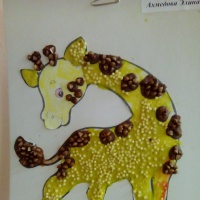 Детский мастер-класс по пластилинографии с применением круп «Пшеничный жирафчик»