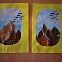 Детский мастер-класс по художественному творчеству «Открытка «Осенний лес» из природного материала с элементами рисования»