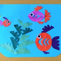 Мастер-класс по плоскостной аппликации из цветной бумаги «Рыбки в аквариуме»