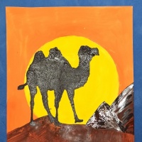 Мастер-класс по нетрадиционному рисованию в технике оттиска поролоном «Верблюд»