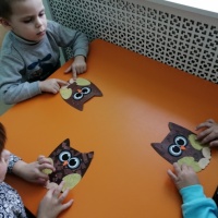 Детский мастер-класс по обрывной аппликации с элементами из фетра «Совушка»