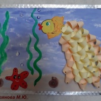 Детский мастер-класс по рисованию «Морская рыбка» с детьми дошкольного возраста