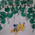 Конспект НОД по рисованию в средней группе «Виноград для пчелы Майи» с использованием нетрадиционных техник