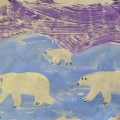 «Белые медведи в Арктике». Рисунки в нетрадиционной технике