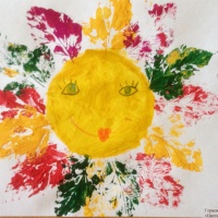 Конспект занятия по нетрадиционному рисованию «Солнышко»
