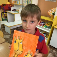 Фотоотчет о занятии по рисованию в подготовительной группе «Портрет жирафов»