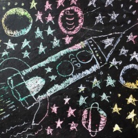 Фотоотчет о занятии по рисованию «Космические дали»