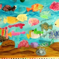 Конспект занятия в старшей группе по рисованию восковыми мелками и акварелью «Рыбки»