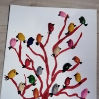 Сидим дома с пользой. Творческие работы детей «Птицы к празднику Благовещение Пресвятой Богородицы»