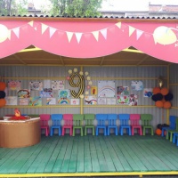 Оформление площадки детского сада к 9 Мая