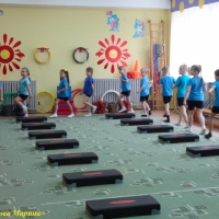 Фотоотчет о проведении ООД по физическому развитию для детей подготовительной к школе группы с применением степ-платформ