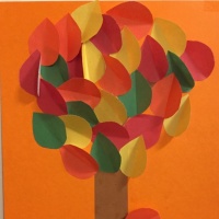 Аппликация «Осень» из цветной бумаги