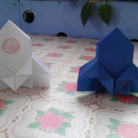 Мастер-класс «Ракета из бумаги в технике оригами»