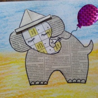 Мастер-класс по аппликации из газеты «Слонёнок» ко всемирному Дню слонов