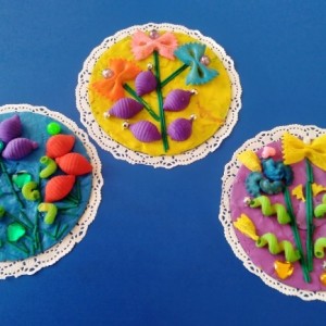 Детский мастер-класс «Декоративные тарелочки» с использованием макаронных изделий