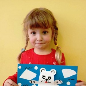 Детский мастер-класс по объёмной аппликации «Полярный Мишка» для детей дошкольного возраста