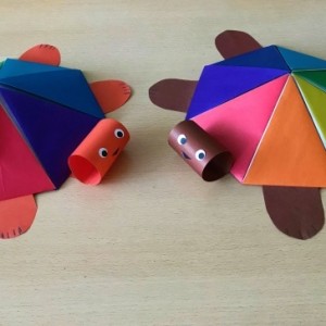 Мастер-класс по оригами «Радужная черепашка» для детей от 5 лет
