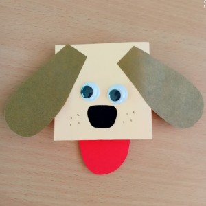 Детский мастер-класс поделки из бумаги в технике оригами «Игрушка на руку «Собачка»