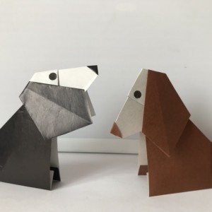 Мастер-класс по оригами «Собака» для детей от 5 лет
