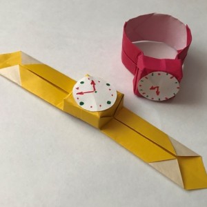 Мастер-класс по оригами «Часики» для детей старшего дошкольного возраста