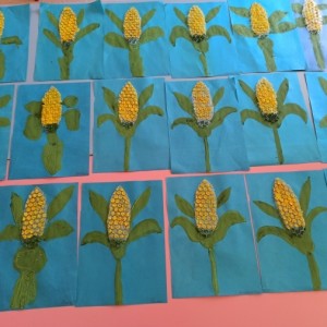 Мастер-класс по нетрадиционной техники рисования пузырчатой пленкой  «Кукуруза» в средней группе
