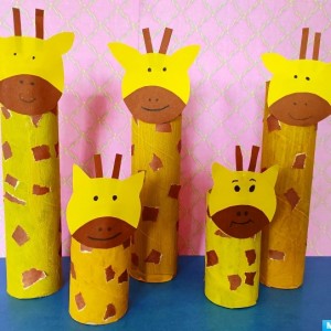 «Жираф». Мастер-класс для детей поделки из втулки от туалетной бумаги